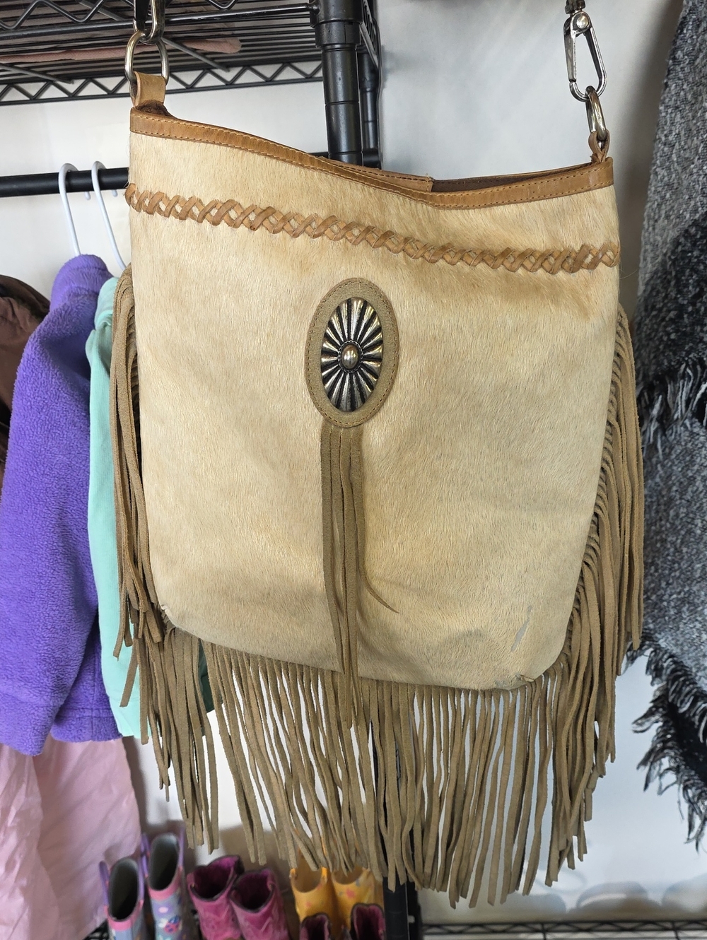 Idyllwind Hair On Hide Fringe Crossbody